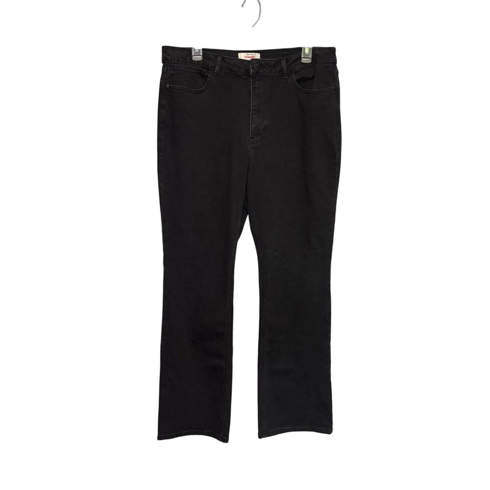 Wrangler Women’s Black High-Rise‎ Bootcut Jeans Size 16/36 Comfort Stretch